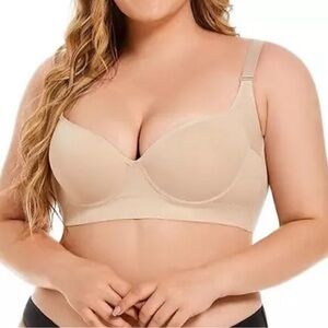 Women Deep Cup Bra Hide Back Fat Full Back Coverage skin Size 40/90A